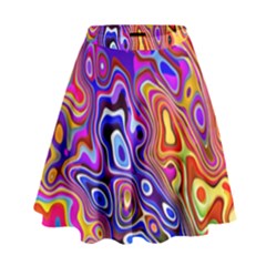 Colorful Texture                                        High Waist Skirt by LalyLauraFLM