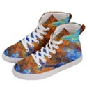 Blue brown  texture                              Women s Hi-Top Skate Sneakers View2