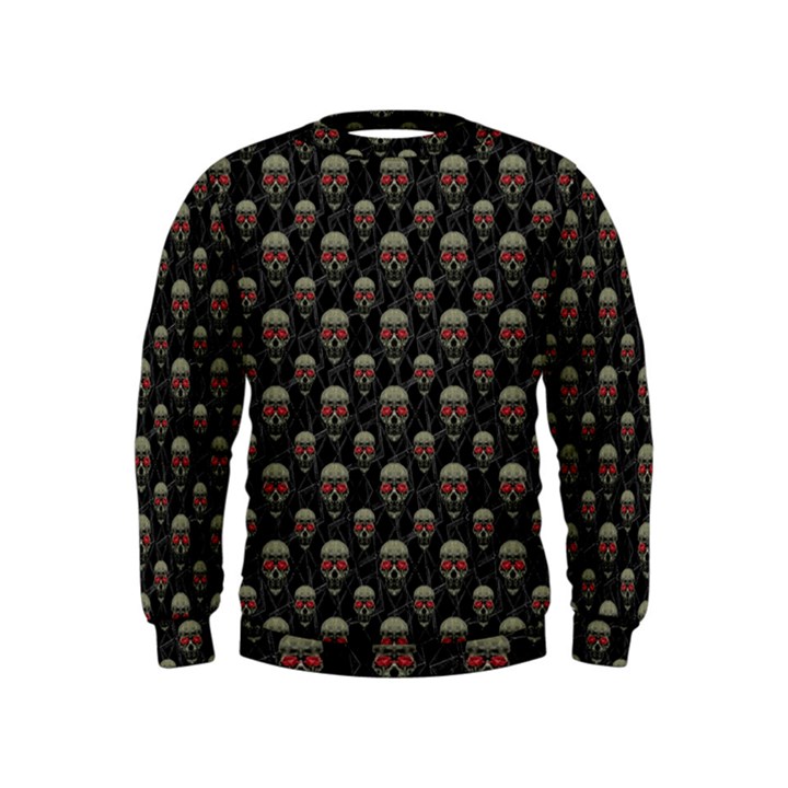 Skulls Motif Pattern Kids  Sweatshirt