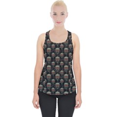 Skulls Motif Pattern Piece Up Tank Top by dflcprints