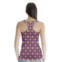 Purple Yellow Swirl Pattern Racer Back Sports Top View2