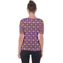 Purple Yellow Swirl Pattern Short Sleeve Top View2