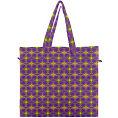 Purple Yellow Swirl Pattern Canvas Travel Bag