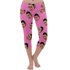 Crying Kim Kardashian Capri Yoga Leggings by Valentinaart