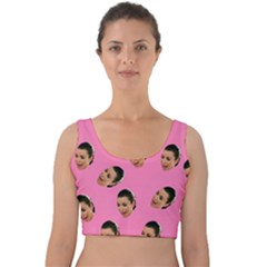 Crying Kim Kardashian Velvet Crop Top by Valentinaart