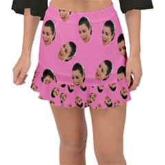 Crying Kim Kardashian Fishtail Mini Chiffon Skirt by Valentinaart