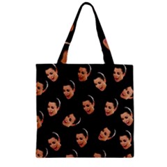 Crying Kim Kardashian Zipper Grocery Tote Bag by Valentinaart