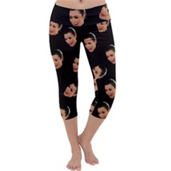 Crying Kim Kardashian Capri Yoga Leggings by Valentinaart