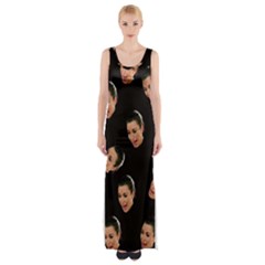 Crying Kim Kardashian Maxi Thigh Split Dress