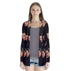 Crying Kim Kardashian Drape Collar Cardigan by Valentinaart