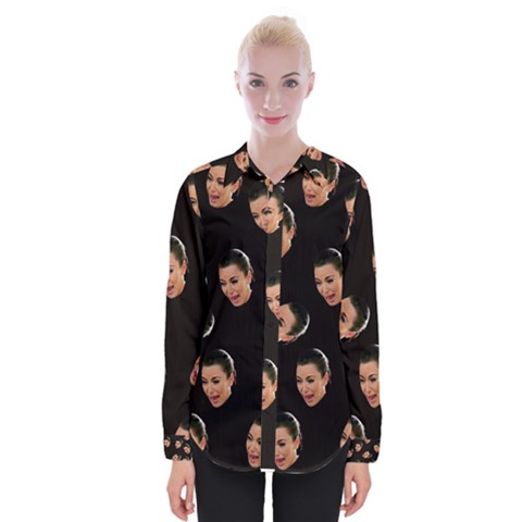 Crying Kim Kardashian Womens Long Sleeve Shirt by Valentinaart