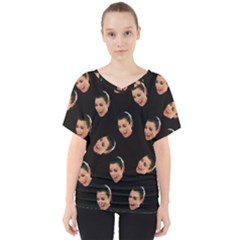 Crying Kim Kardashian V-neck Dolman Drape Top by Valentinaart