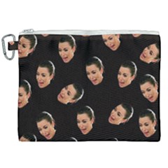 Crying Kim Kardashian Canvas Cosmetic Bag (xxl) by Valentinaart