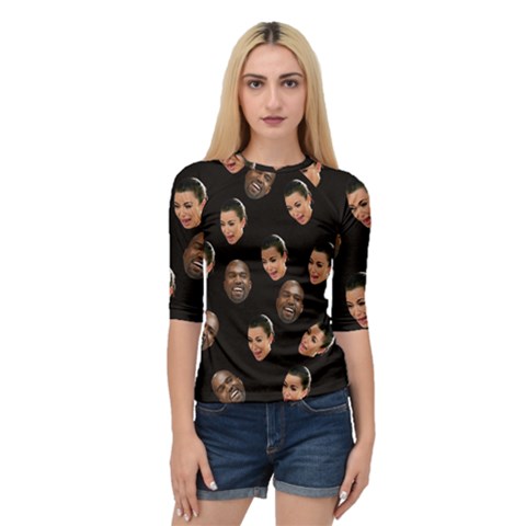 Crying Kim Kardashian Quarter Sleeve Raglan Tee by Valentinaart