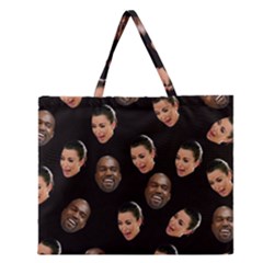 Crying Kim Kardashian Zipper Large Tote Bag by Valentinaart