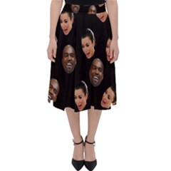 Crying Kim Kardashian Folding Skater Skirt by Valentinaart