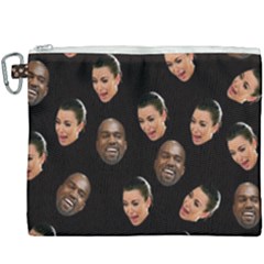 Crying Kim Kardashian Canvas Cosmetic Bag (xxxl) by Valentinaart