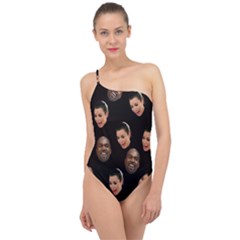 Crying Kim Kardashian Classic One Shoulder Swimsuit by Valentinaart