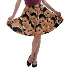 Crying Kim Kardashian A-line Skater Skirt by Valentinaart