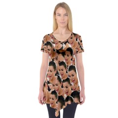 Crying Kim Kardashian Short Sleeve Tunic  by Valentinaart