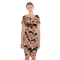 Crying Kim Kardashian Classic Short Sleeve Midi Dress by Valentinaart