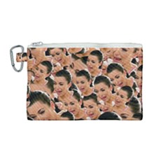 Crying Kim Kardashian Canvas Cosmetic Bag (medium) by Valentinaart