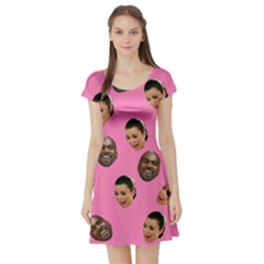 Crying Kim Kardashian Short Sleeve Skater Dress by Valentinaart