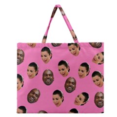 Crying Kim Kardashian Zipper Large Tote Bag by Valentinaart