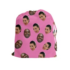 Crying Kim Kardashian Drawstring Pouches (extra Large) by Valentinaart