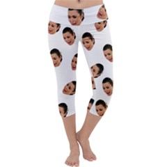 Crying Kim Kardashian Capri Yoga Leggings by Valentinaart