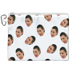 Crying Kim Kardashian Canvas Cosmetic Bag (xxl) by Valentinaart