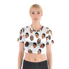 Crying Kim Kardashian Cotton Crop Top by Valentinaart