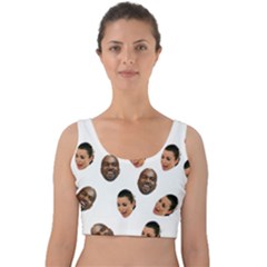 Crying Kim Kardashian Velvet Crop Top by Valentinaart