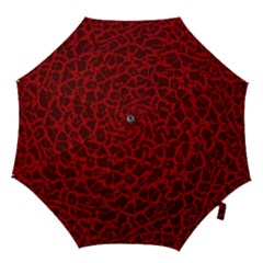 Red Earth Texture Hook Handle Umbrella (small) by LoolyElzayat