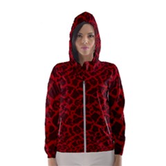 Red Earth Texture Hooded Windbreaker (women) by LoolyElzayat