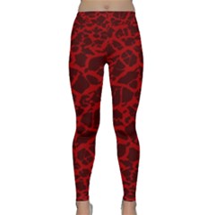 Red Earth Texture Classic Yoga Leggings by LoolyElzayat