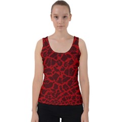 Red Earth Texture Velvet Tank Top by LoolyElzayat