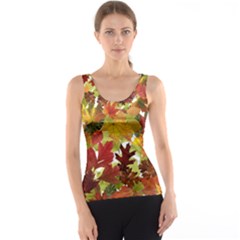 Autumn Fall Leaves Tank Top by LoolyElzayat