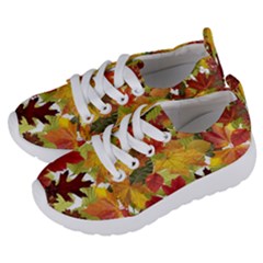 Autumn Fall Leaves Kids  Lightweight Sports Shoes by LoolyElzayat