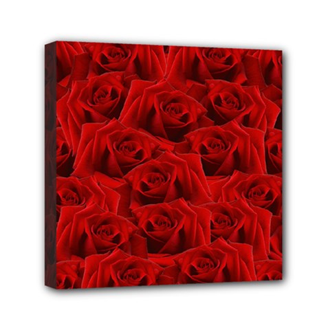 Romantic Red Rose Mini Canvas 6  X 6  by LoolyElzayat