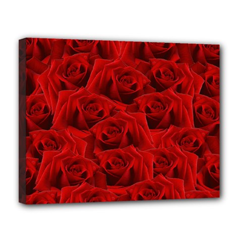 Romantic Red Rose Canvas 14  X 11  by LoolyElzayat