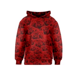 Romantic Red Rose Kids  Pullover Hoodie by LoolyElzayat