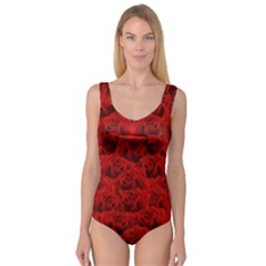 Romantic Red Rose Princess Tank Leotard  by LoolyElzayat