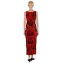 Romantic Red Rose Fitted Maxi Dress View2