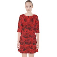 Romantic Red Rose Pocket Dress by LoolyElzayat