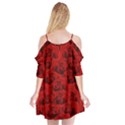 Romantic Red Rose Cutout Spaghetti Strap Chiffon Dress View2