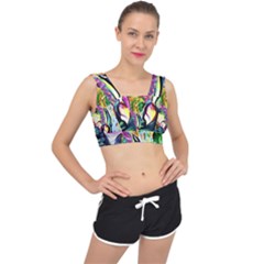 Lilac And Lillies 2 V-back Sports Bra