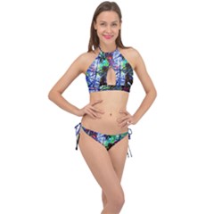 Depression 7 Cross Front Halter Bikini Set