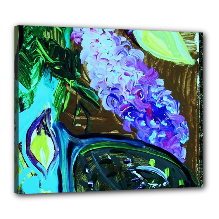 Lilac And Lillies 1 Canvas 24  x 20 