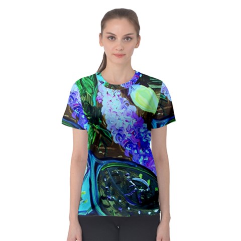 Lilac And Lillies 1 Women s Sport Mesh Tee by bestdesignintheworld